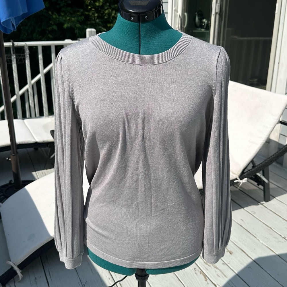 Ann Taylor Factory Lilac Grey Blouse